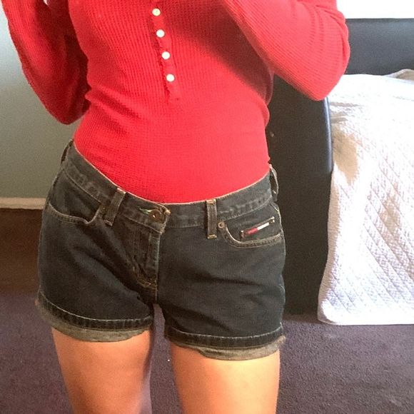 Vintage Tommy Hilfiger denim jean shorts 3 s - Picture 5 of 7